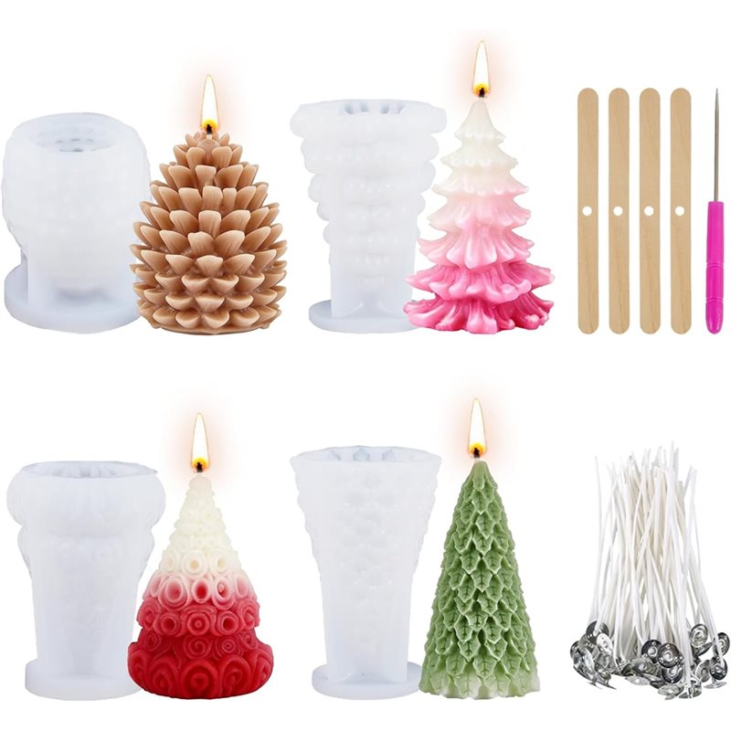 Xmas Candle Making - 【الوانس】شجرة عيد الميلاد لصنع الشموع، قالب