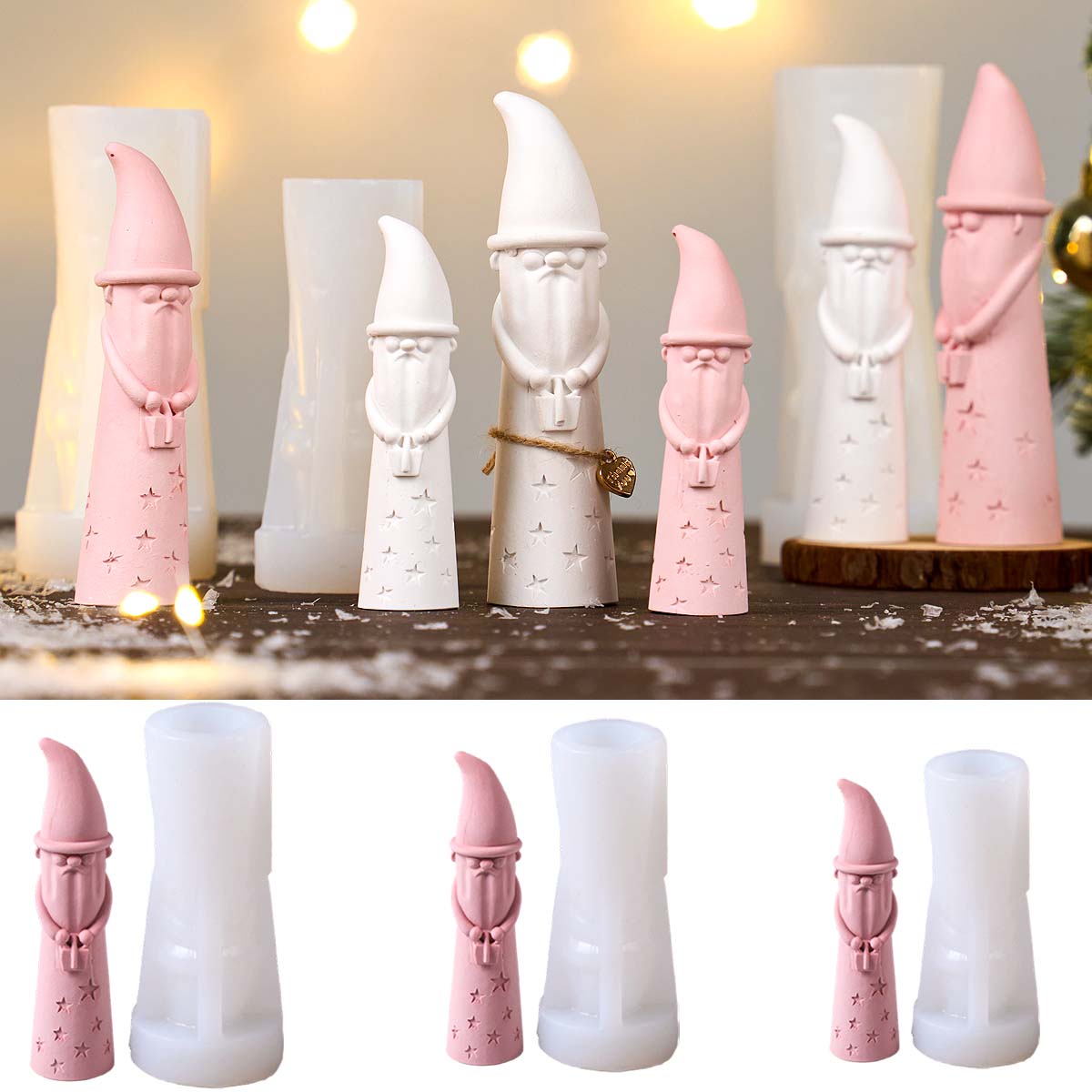 Xmas Candle Making - قالب سيليكون لزينة عيد الميلاد على