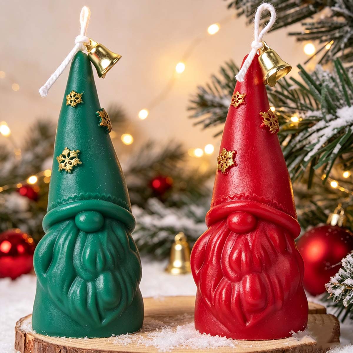 Xmas Candle Making - قالب شمع سيليكون لزينة عيد الميلاد،