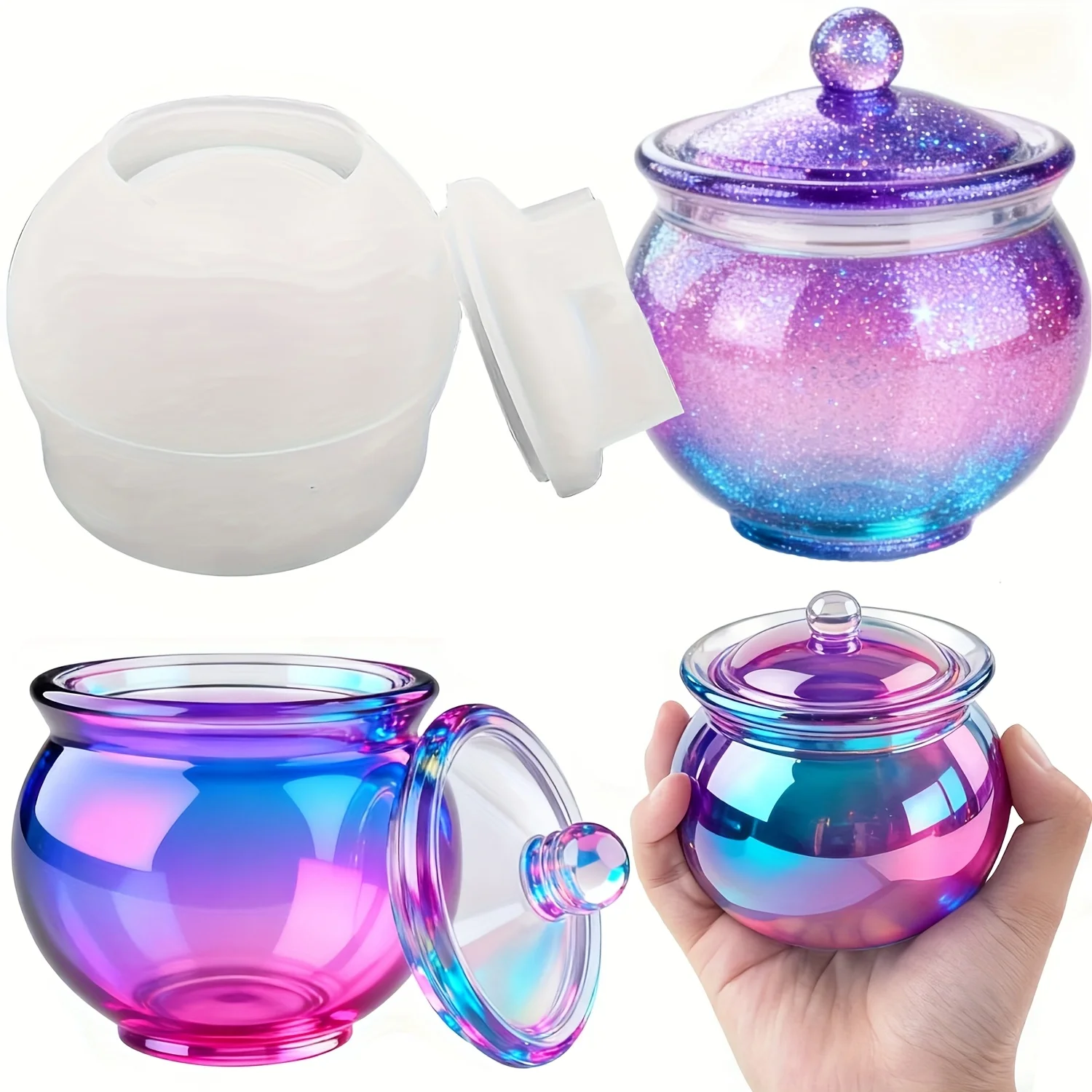 Candle Making Design - مجموعة واحدة من قوالب الراتنج المستديرة