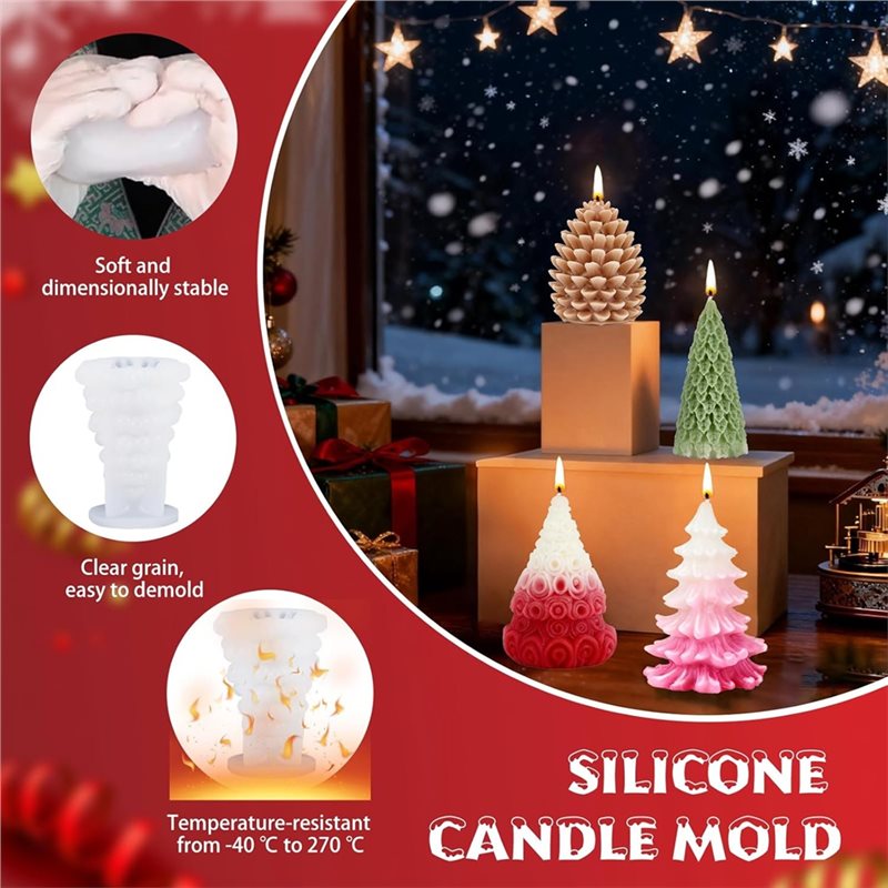 ABZV-عيد الميلاد قوالب السيليك - مراجعة Xmas Candle Making وسعره