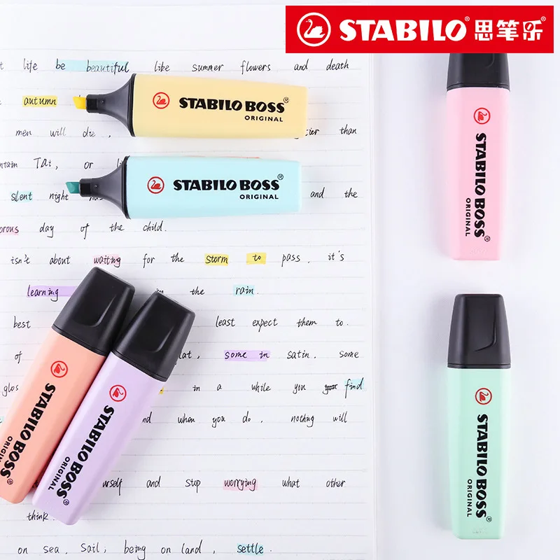 6 ألوان STABILO BOSS معكرون ال - مراجعة Stabilo Marker Boss وسعره