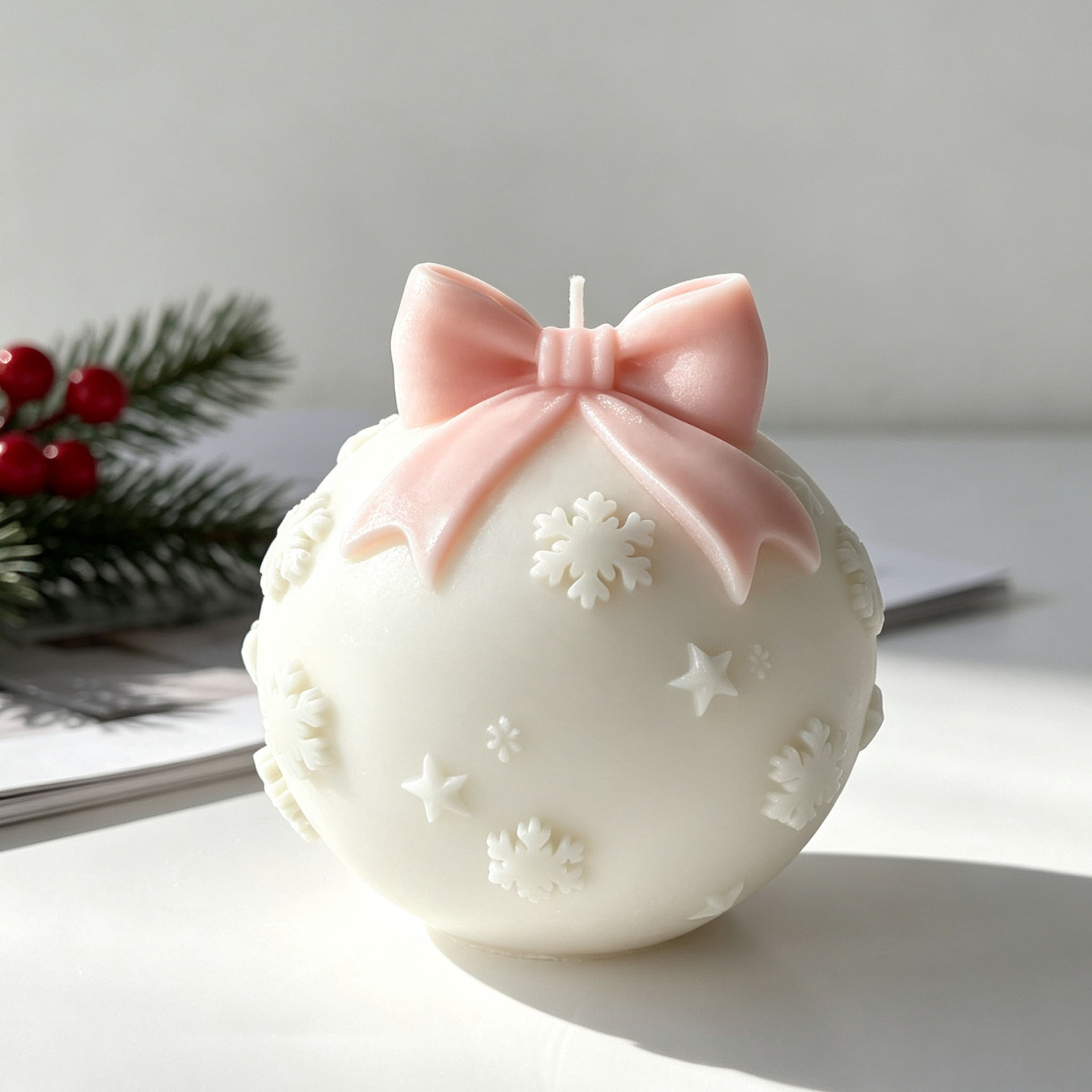 قالب سيليكون على شكل كرة عيد ا - مراجعة Xmas Candle Making وسعره