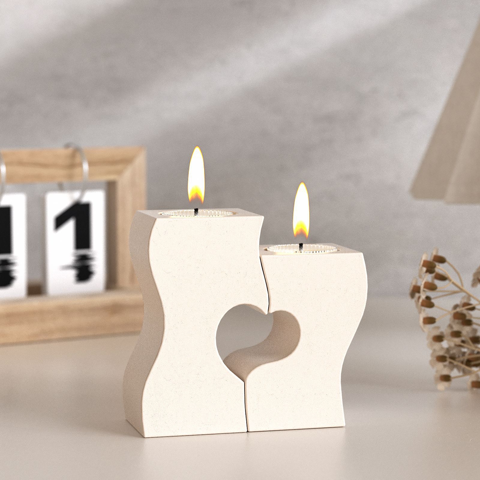 S القلب الشمعدان قوالب السيليك - مراجعة Candle Making Design وسعره