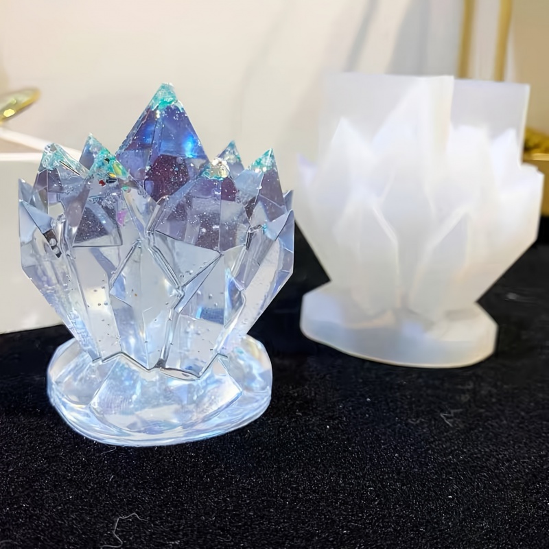 1pcCrystal العنقودية الزخرفية  - مراجعة Candle Making Design وسعره
