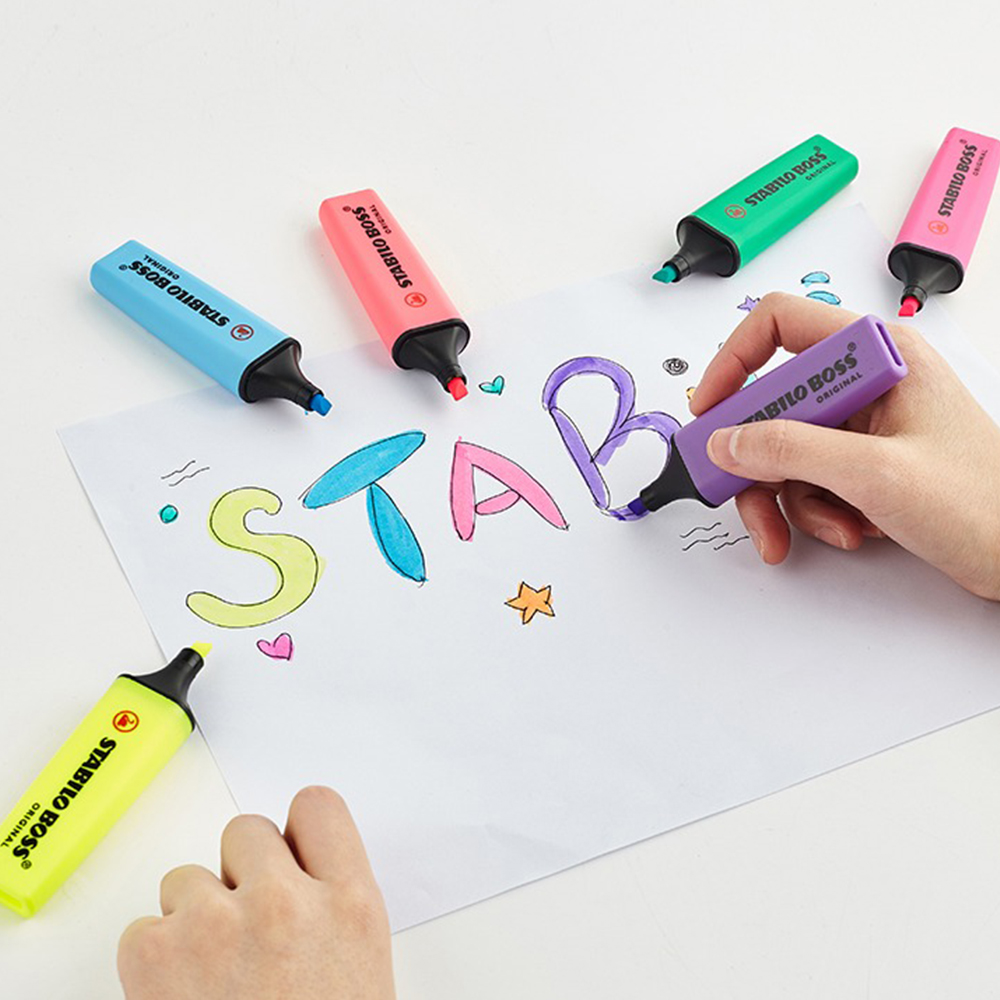 1 قطعة هيغليغتر ستابيلو الألما - مراجعة Stabilo Marker Boss وسعره