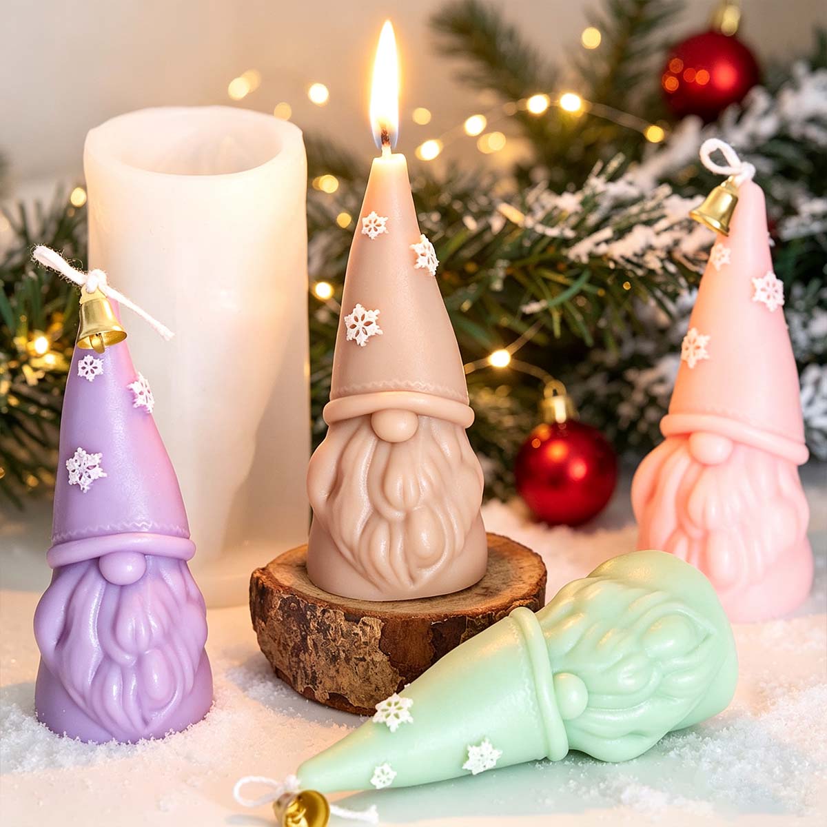 قالب شمع سيليكون لزينة عيد الم - مراجعة Xmas Candle Making وسعره