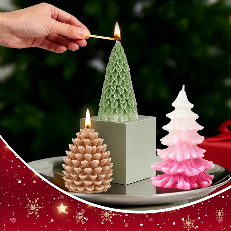 عيد الميلاد قوالب السيليكون شج - مراجعة Xmas Candle Making وسعره