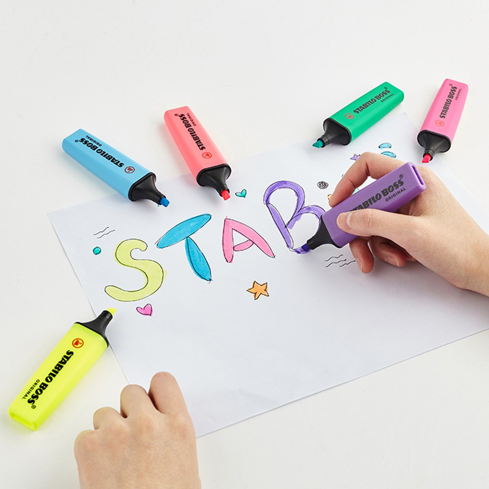 1 قطعة قلم تحديد ستابيلو الألم - مراجعة Stabilo Marker Boss وسعره