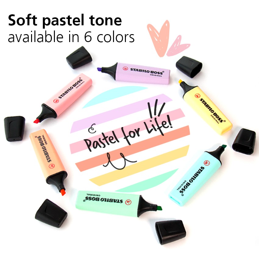 أقلام تمييز باستيل أصلية من ست - مراجعة Stabilo Marker Boss وسعره
