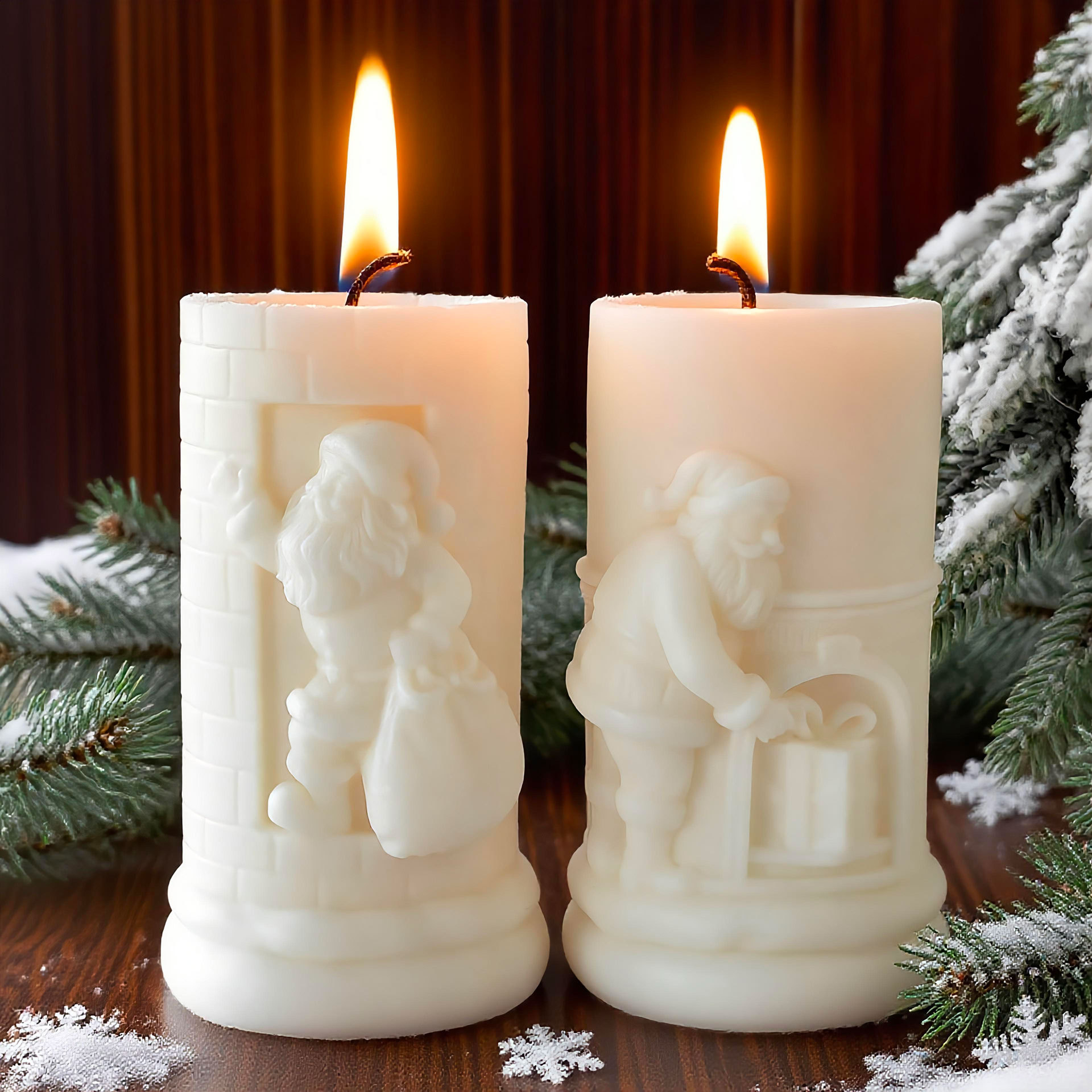 الإغاثة اسطوانة سانتا كلوز عيد - مراجعة Xmas Candle Making وسعره