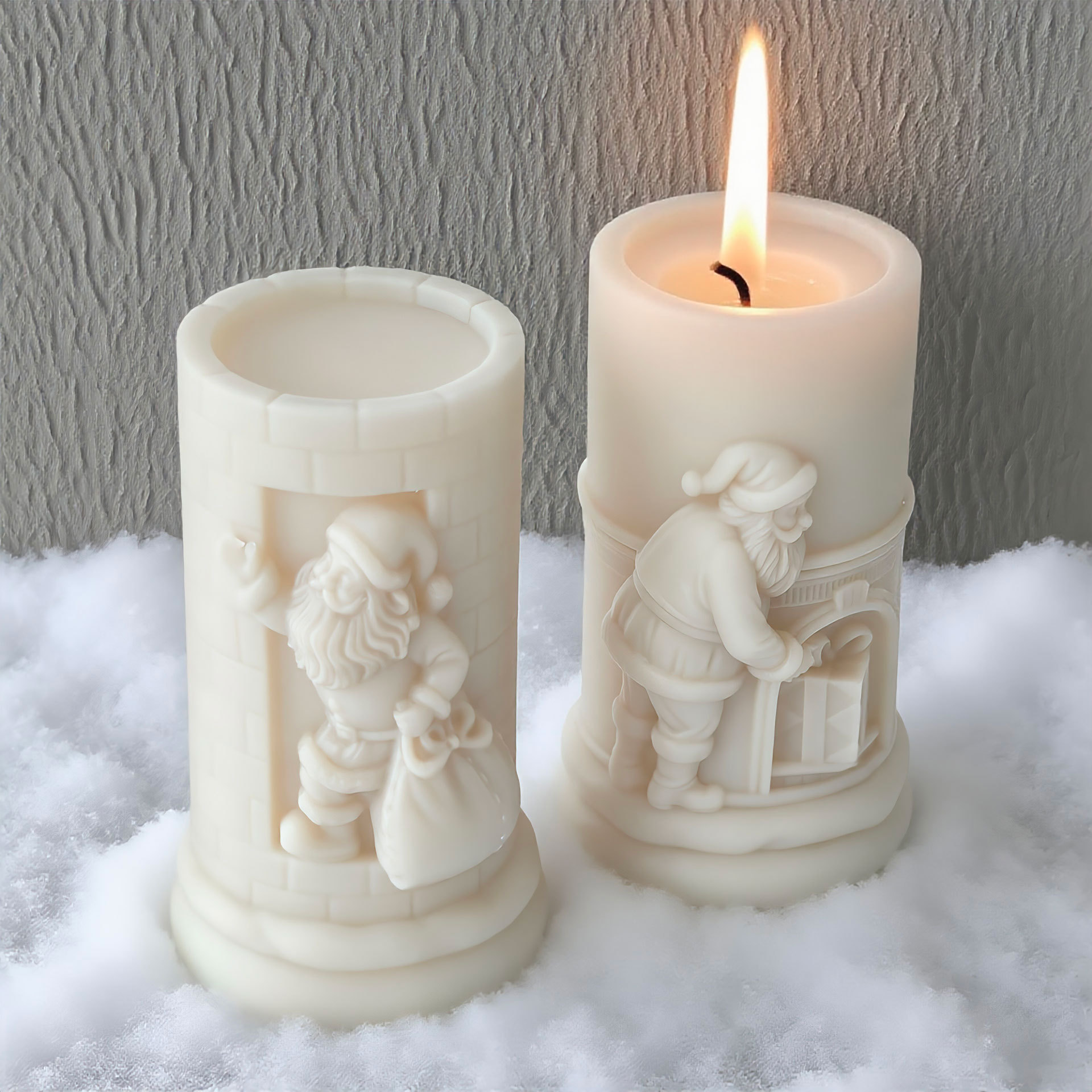 الإغاثة اسطوانة سانتا كلوز عيد - مراجعة Xmas Candle Making وسعره