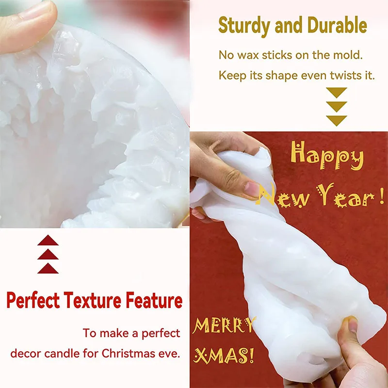 قالب سيليكون شمع على شكل شجرة  - مراجعة Xmas Candle Making وسعره