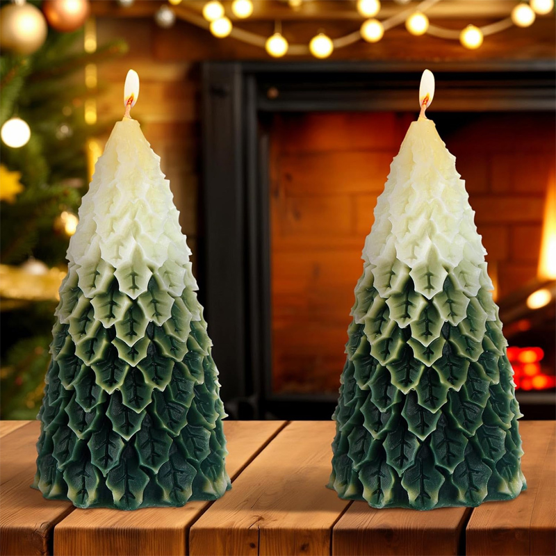 قالب سيليكون شمع على شكل شجرة  - مراجعة Xmas Candle Making وسعره